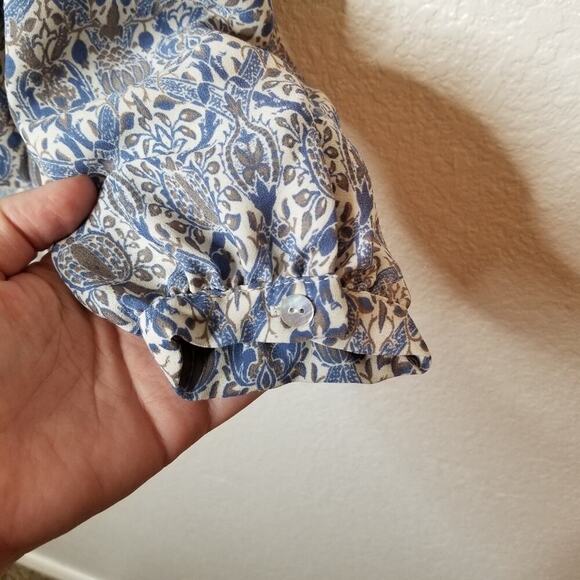 Max Studio Blouse Long Sleeve V-Neck Size Small - Picture 7 of 8